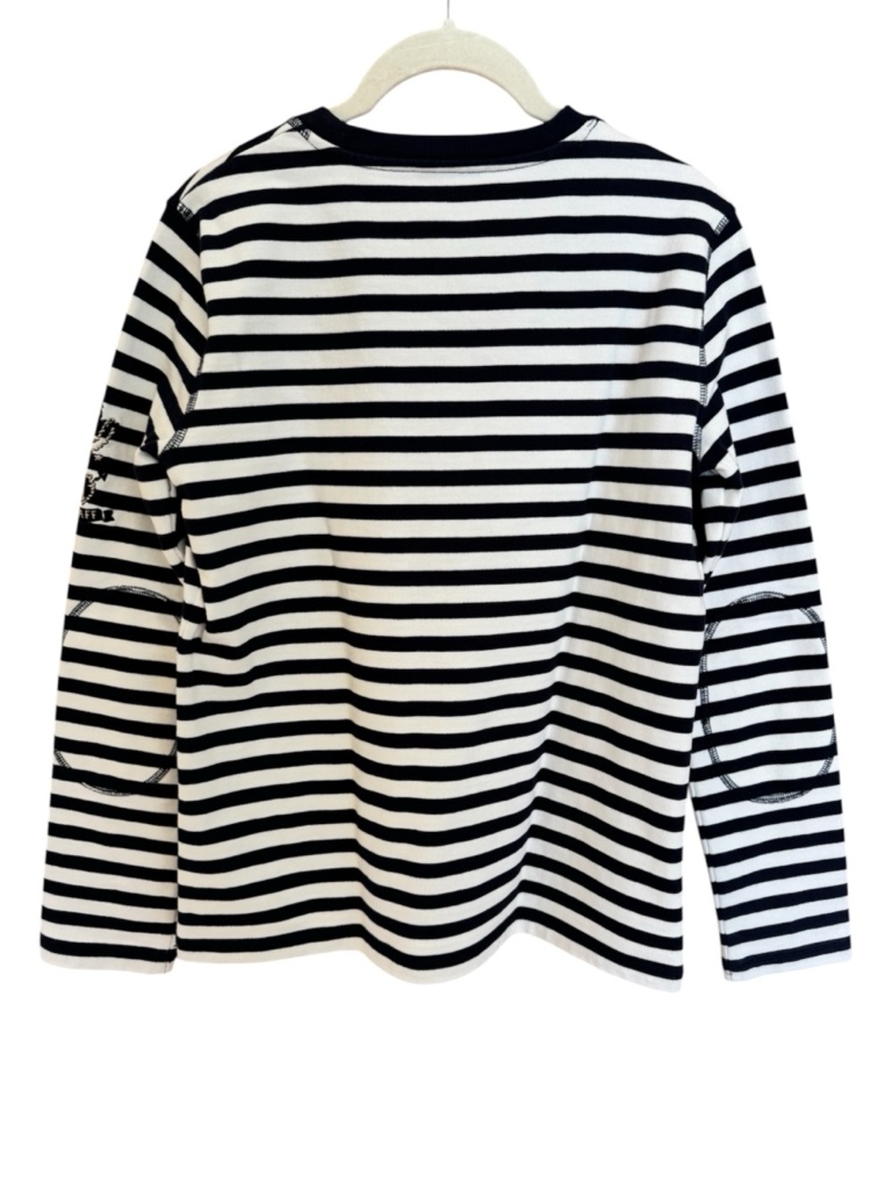 Belstaff Christina Maritime Striped Cotton Long Sleeve Navy Blue Shirt Small - Picture 7 of 10